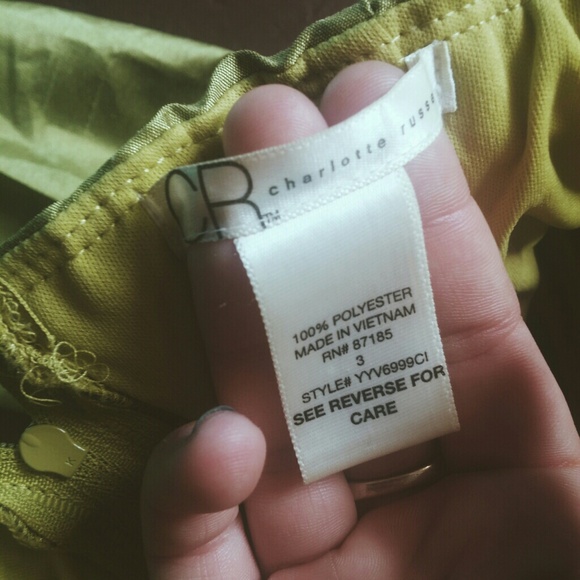 Charlotte Russe Green Strapless Dress - Picture 3 of 3