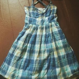 Abercrombie & Fitch Yellow Blue Plaid Dress