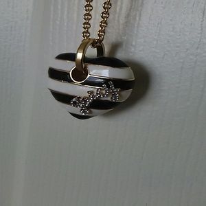 N~Stripe heart pedant