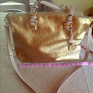 MK Metallic Gold Bag
