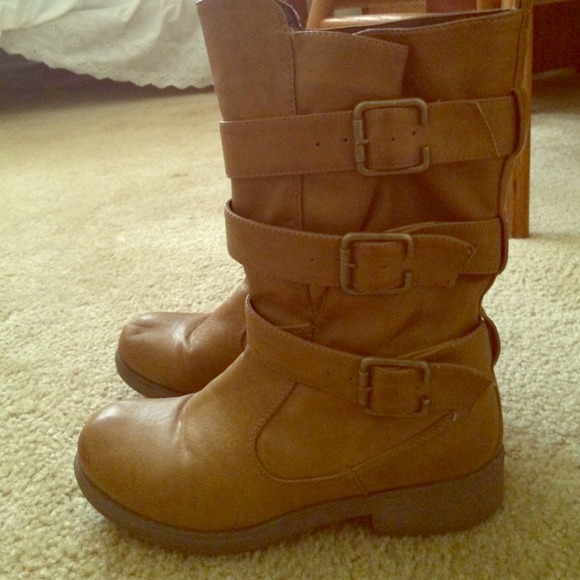 Brown leather boots!