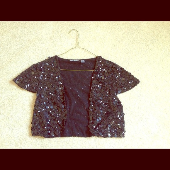 Black beaded Betsey Johnson dressy jacket
