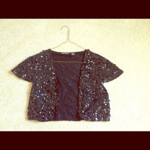 Black beaded Betsey Johnson dressy jacket