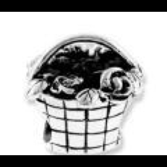Biagi sterling silver basket of flowers charm