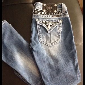 Miss Me Rhinestone Bootcut Jean