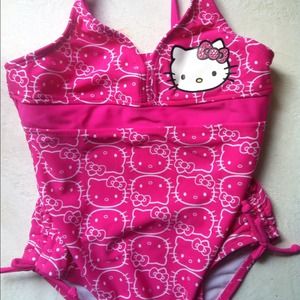 Kids one piece Hello Kitty bathing suit. New.