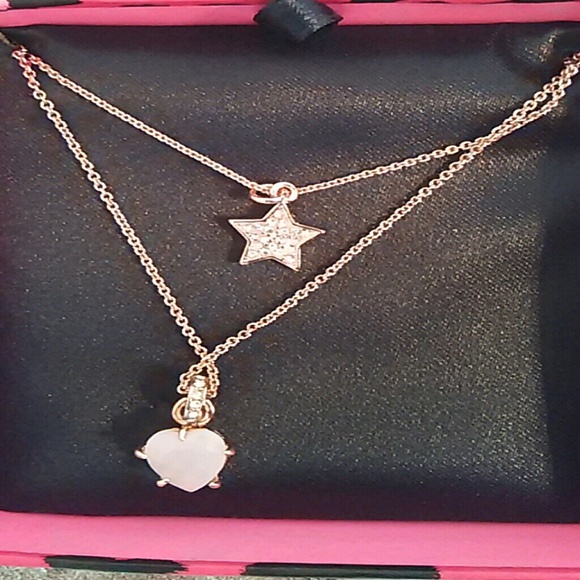 N~Double Layer Pave Star Necklace