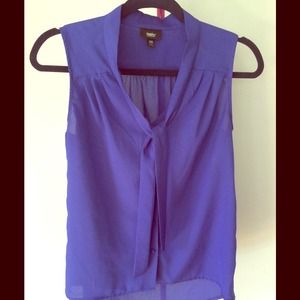 Silky royal blue tank top