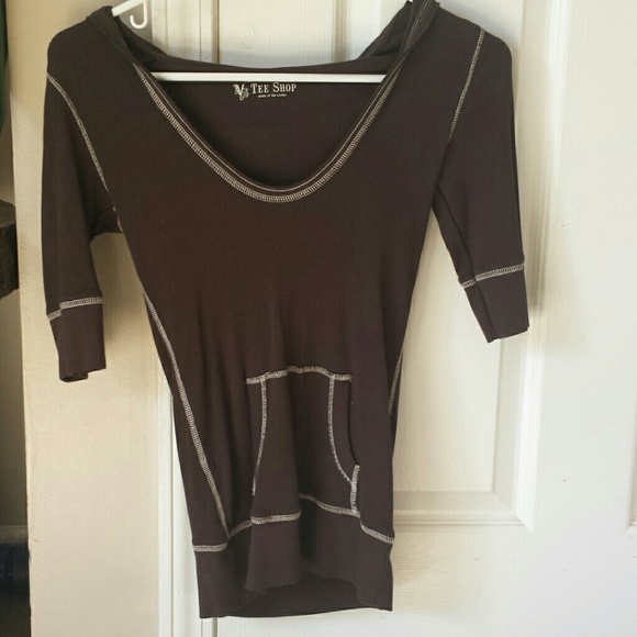 Victoria's Secret brown shirt with hood