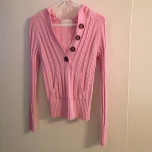 Comfy pink hooded sweater