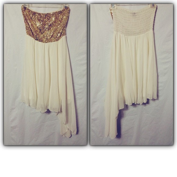 ASOS Dresses & Skirts - ASOS strapless sequin cascade dress, sz. 8