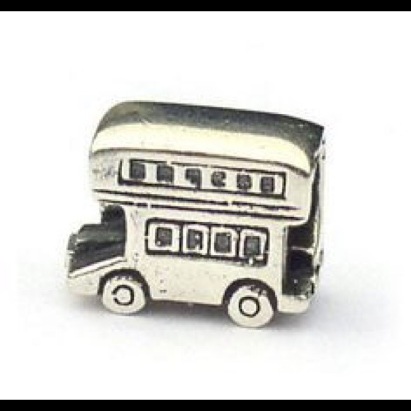 Landmark series London bus sterling silver charm