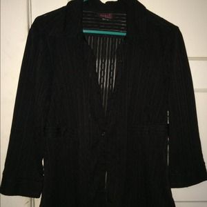 Black 3/4 sleeve over-shirt