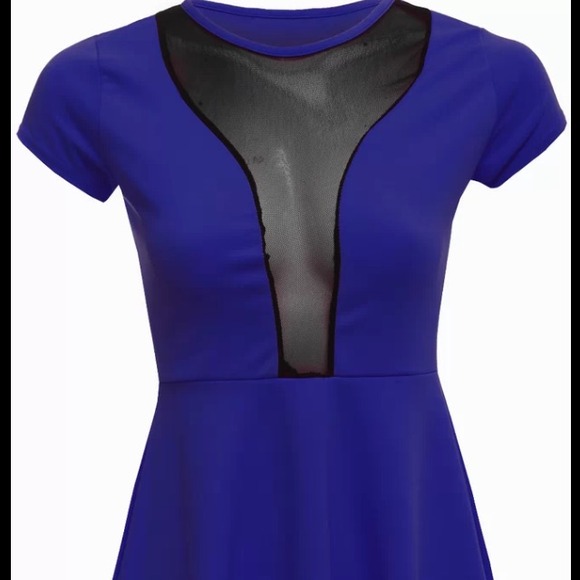 Royal blue skater dress