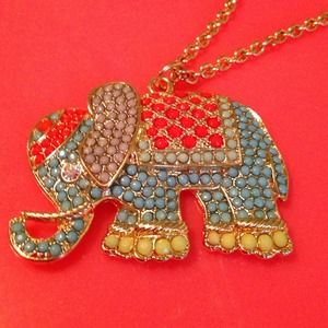 Long Forever 21 elephant necklace