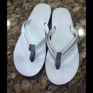 White Crystal Rainbow sandals