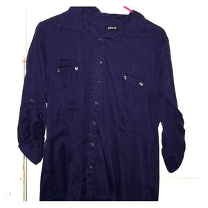 Navy blue button up