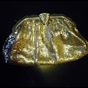 Whiting & Davis silver mesh clutch purse