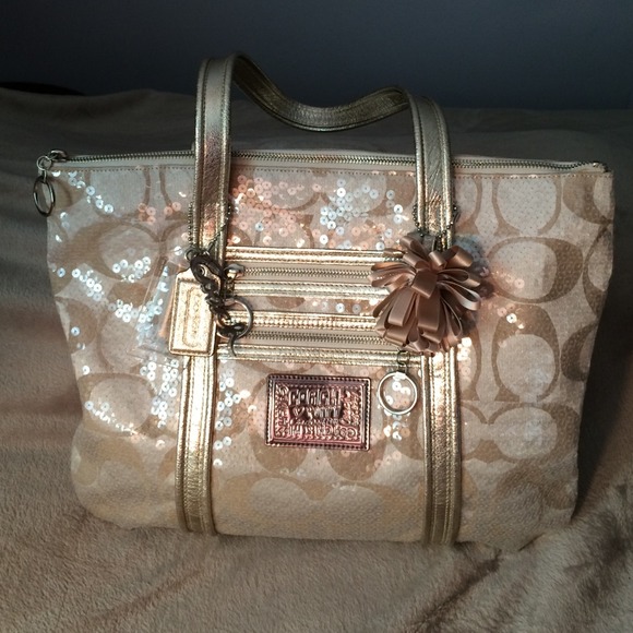 Coach Sequined Poppy Collection Tote