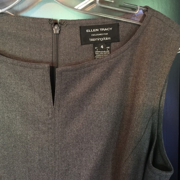 Ellen Tracy Vintage Dress - Gray - Picture 2 of 4