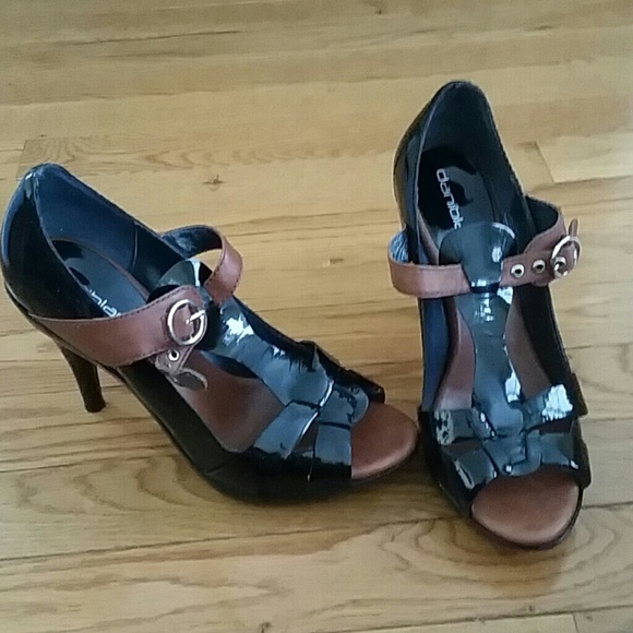 Daniblack 2 tone brown and patent shoes