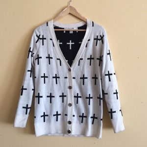 Black & White ✞✞✞ knitted cardigan