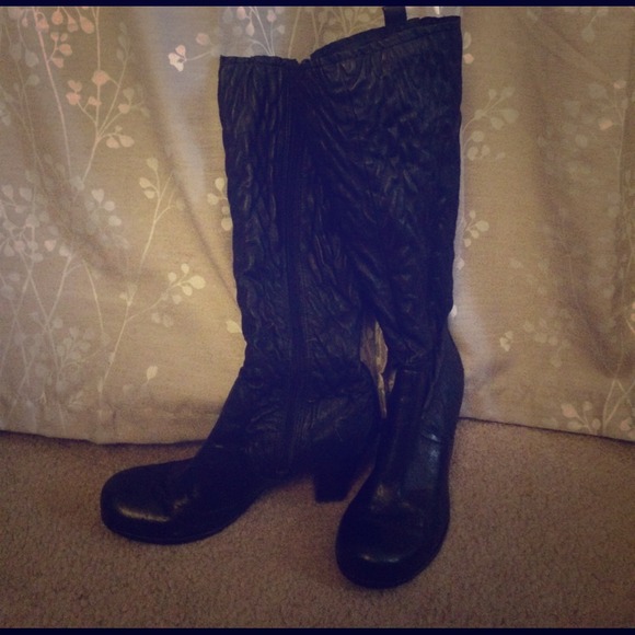 Black knee high boots