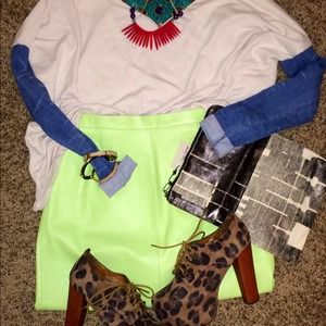 VINTAGE Leather Skirt