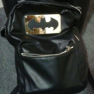 batman leather backpack