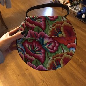 Pineda Covalin Mexico silk/leather handbag