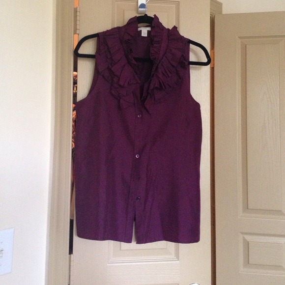 J Crew 100% silk ruffle blouse