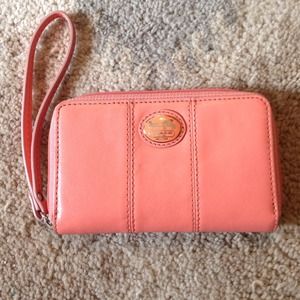 COACH coral wallet/wristlet