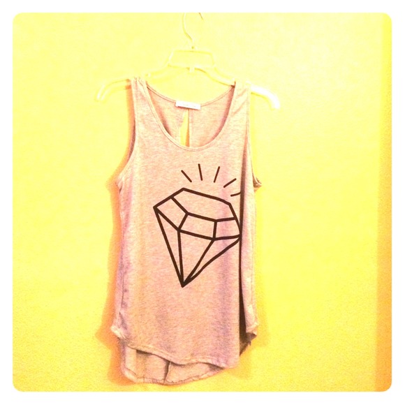 Purple Snow Gray Diamond Top