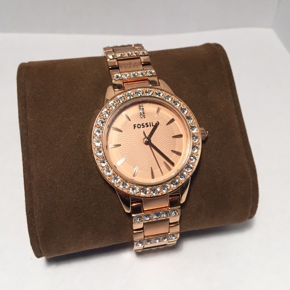 Rose Gold Fossil Watch