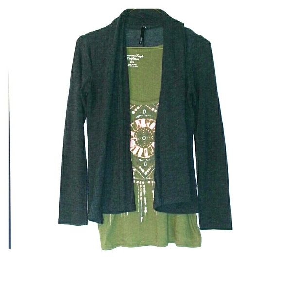 Gray cardigan