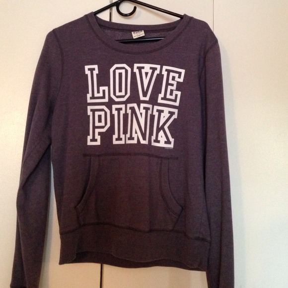 PINK Victoria's secret sweatshirt purplish grey