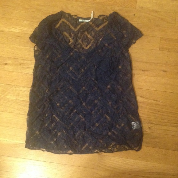 Urban Outfitters -- Kimchi Blue Lace Tee