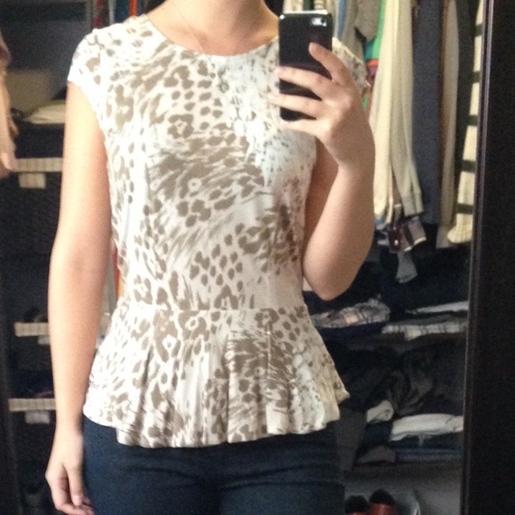 SOLD****Animal print peplum top