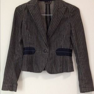 Theory grey pinstripe blazer jacket. sz P/XS