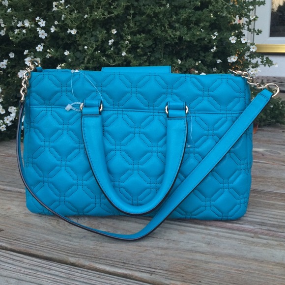 ⭐️SALE⭐️NWOT Kate Spade Blue Quilted Crossbody - Picture 2 of 4