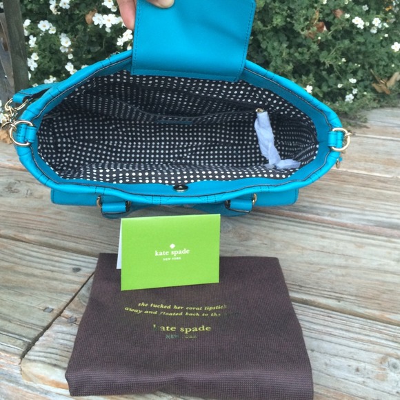 ⭐️SALE⭐️NWOT Kate Spade Blue Quilted Crossbody - Picture 3 of 4