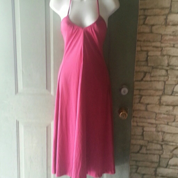 Fuscia swing/dance dress, over bikini, w/scandals.