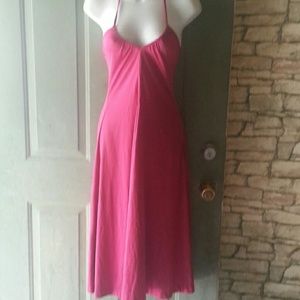 Fuscia swing/dance dress, over bikini, w/scandals.