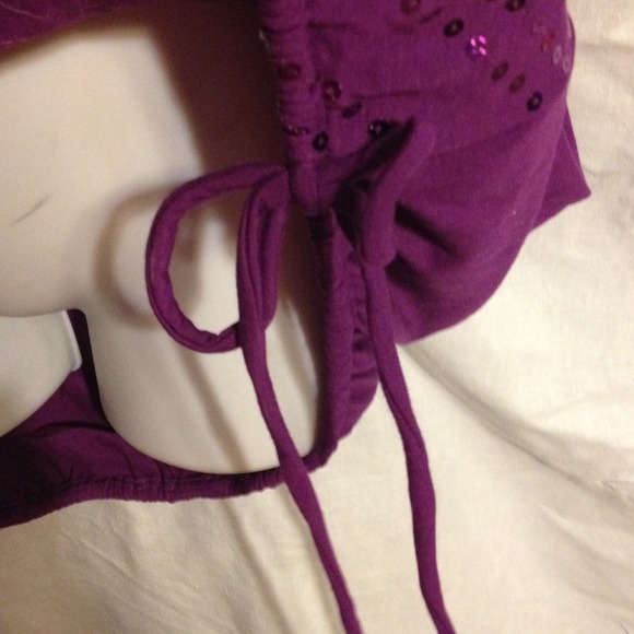 Maurices plus sz 3 purple bling elastic drawstring - Picture 2 of 4