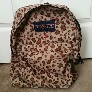 Jan sport leopard backpack!