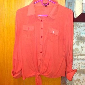 Long sleeve orange shirt