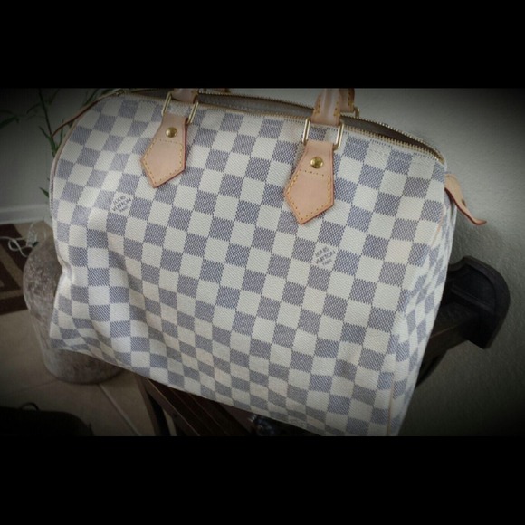 ❌SOLD❌ Louis Vuitton Speedy 30 Damier Azur - Picture 3 of 4