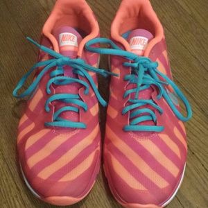 Nike Training Fusion Pink and Orange Sneakers