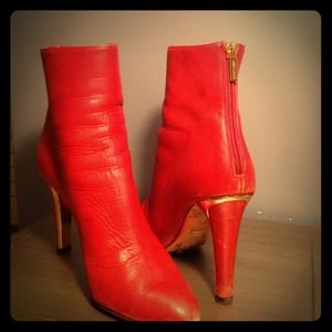 Bella Red calf leather jimmy choo bootie
