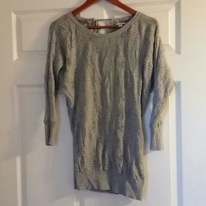 Gray tunic sweater